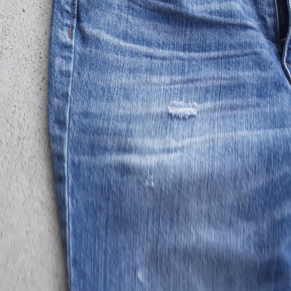 Madewell Rigid Skinny Raw Hem Distressed Jean's 25 Taller - Picture 4 of 11